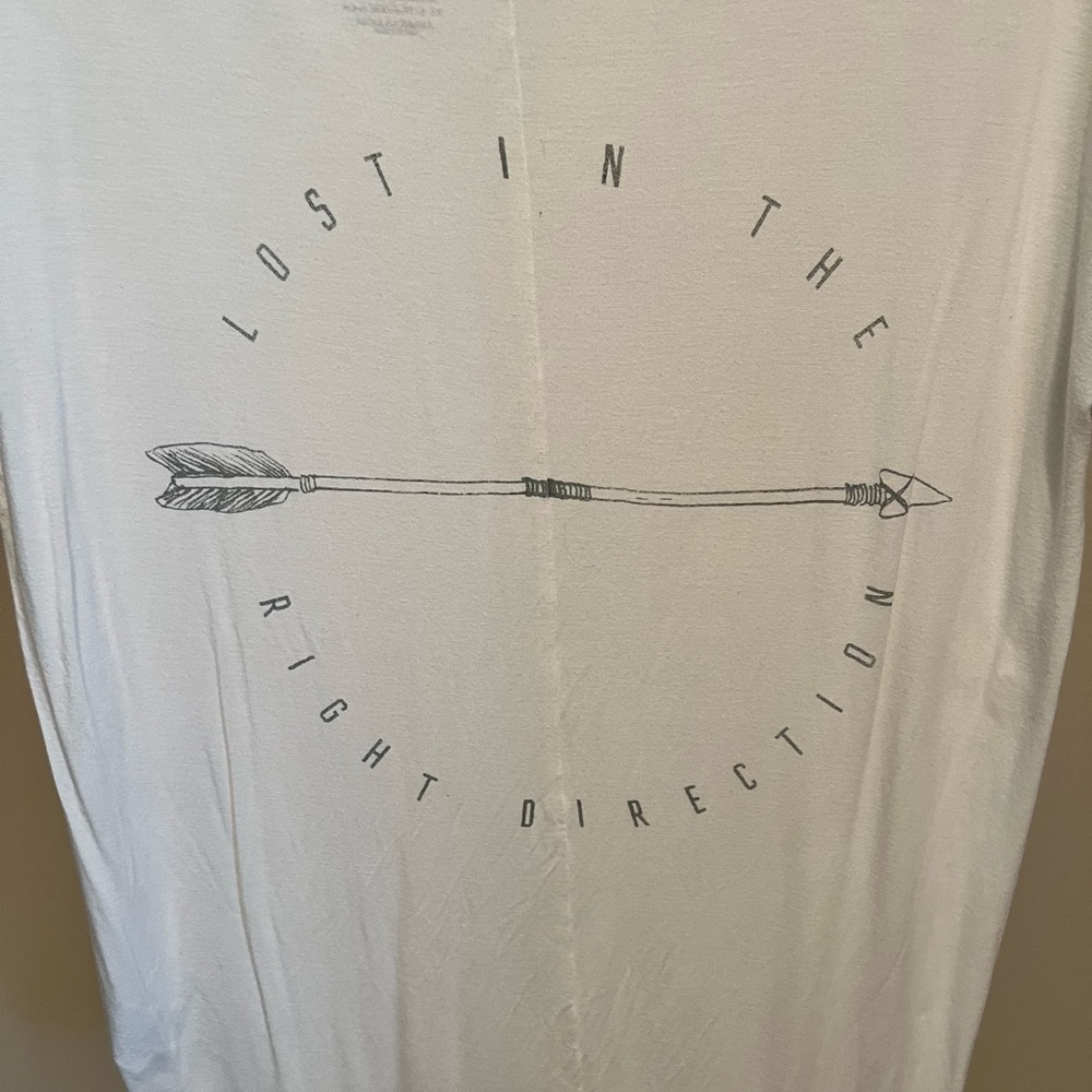 American Eagle Outfitters White Sleeveless Relaxed T-Shirt - Picture 4 of 5